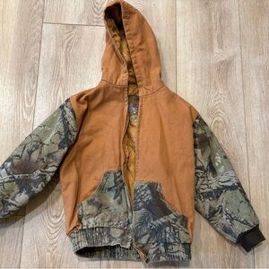 Kids Camouflage and Brown Canvas Jacket
